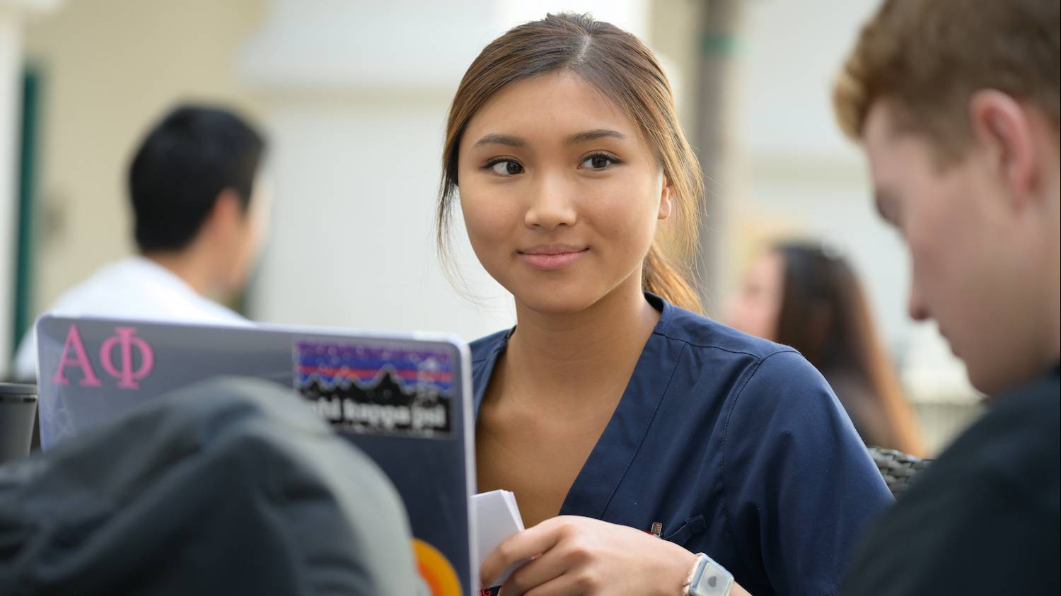Nursing student smiling